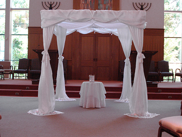 Glittered Gathers Chuppah Puckered Quilted Satin Elegant yet simple 